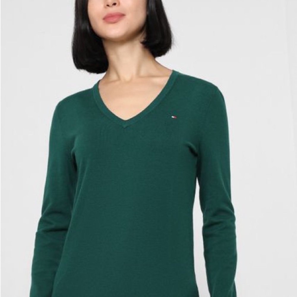 Tommy Hilfiger Women’s Dark Green Crewneck Sweater